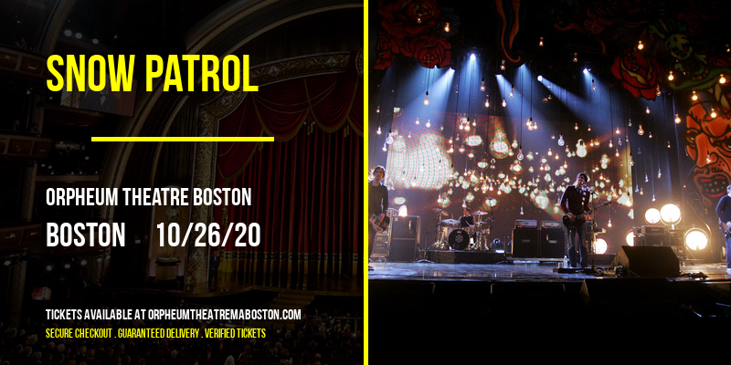 Snow Patrol at Orpheum Theatre Boston tickets Snow Patrol at Orpheum Theatre Boston