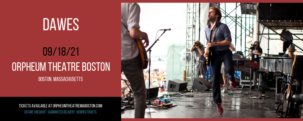 Dawes at Orpheum Theatre Boston tickets Dawes at Orpheum Theatre Boston