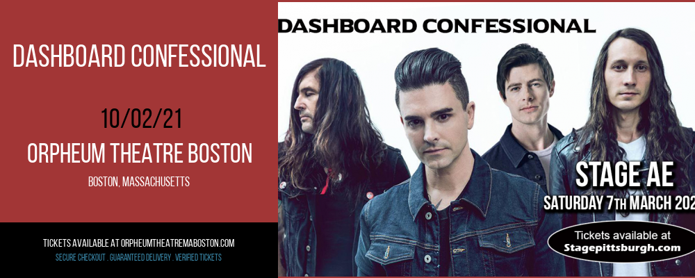 Dashboard Confessional [CANCELLED] at Orpheum Theatre Boston