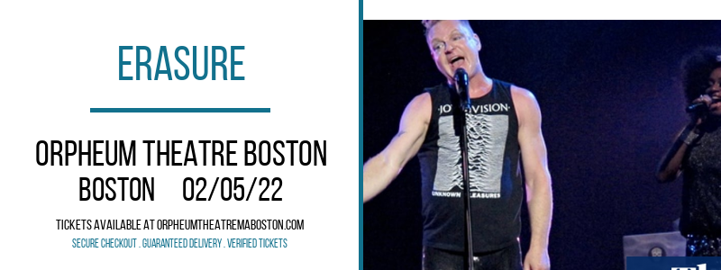 Erasure [POSTPONED] at Orpheum Theatre Boston